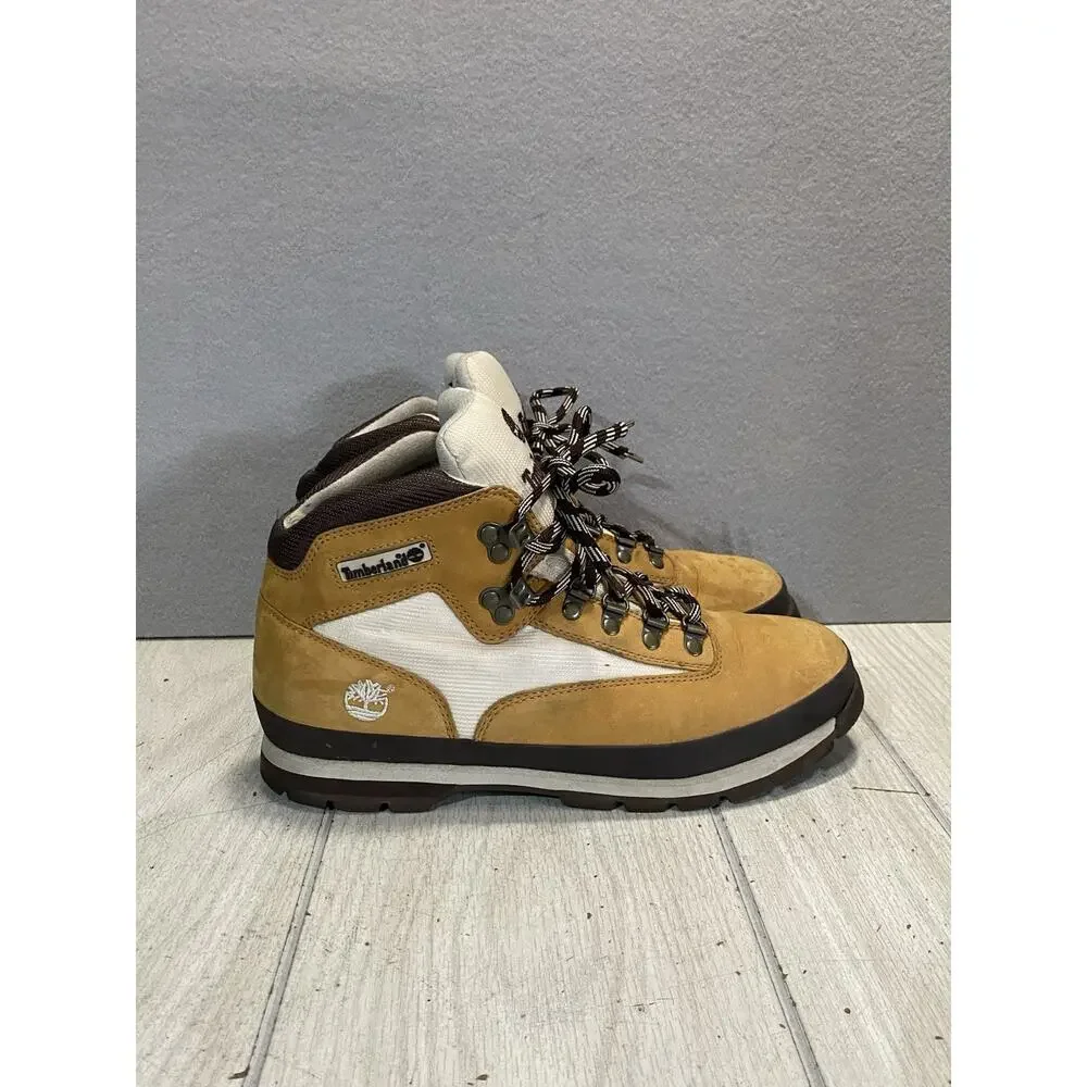 Timberland Euro Hiker Boots Nubuck Leather Wheat Size 10.5 Men’s